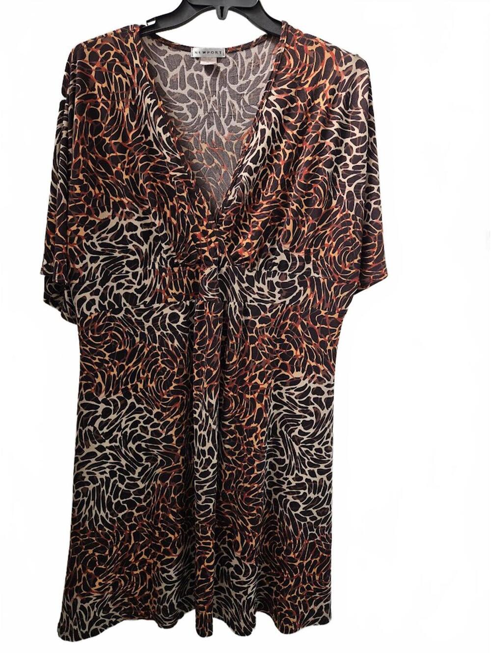 Newport Women's Animal Print Dress Plus Size 3X